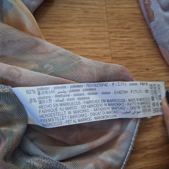 NWOT Printed mesh long sleeve bodysuit - Picture 7 of 7